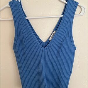 Madewell Blue Ribbed Tank Top